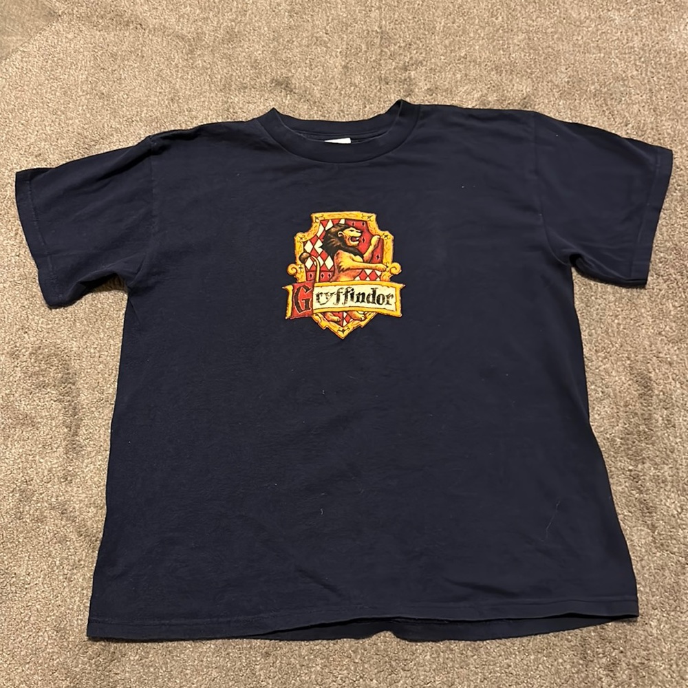 2000 Warner Bros. Harry Potter Gryffindor Lion Gray T Shirt